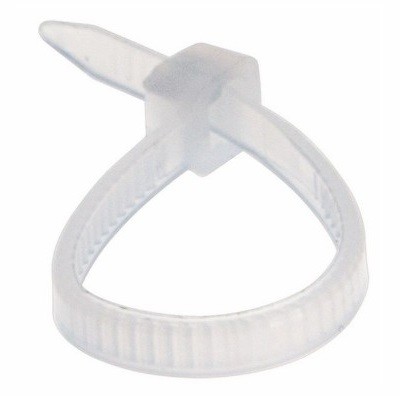 Стяжка кабельная нейлоновая 100x2,5мм, белая (100 шт/уп) (07-0100)