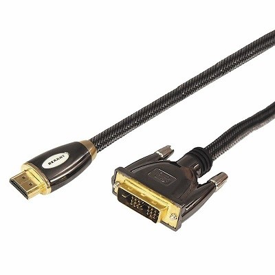 Шнур Luxury HDMI - DVI-D gold 3М шелк золото 24к с фильтрами (блистер) (17-6605)