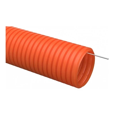 Труба гофрированная ПВХ легкая 350 Н оранжевая с/з d16 мм (100 м/5500 м уп/пал) (PR01.0130)