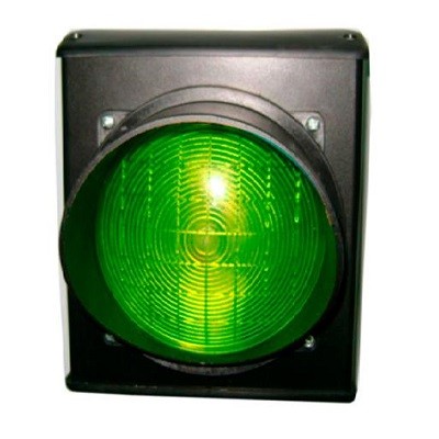 Светофор светодиодный, 1-секционный, зелёный, 230 В
