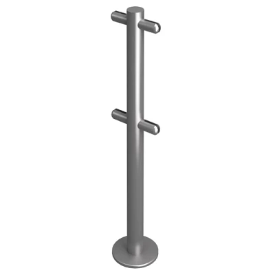 Стойка ограждения под стекло i-образная  h=400мм (ВЗР 2462-00.02-01)