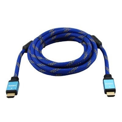 Шнур HDMI - HDMI gold 1.5М шелк с фильтрами (carton box) (17-6733)