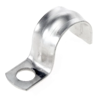 Скоба металлическая однолапковая СМО d19-20 мм отв. d 6,5 мм (100 шт/уп) (PR08.3743)