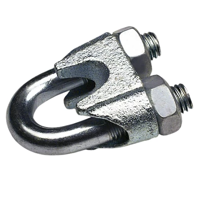 Зажим троса одинарный D6мм тип "Слоник" DIN 741 (100 шт/уп) (PR08.3894)