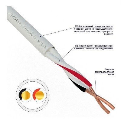 Кабель для пожарной сигнализации КПСВВнг(А)-LSLTx 1x2x1,00мм², бухта 200м (01-4872)