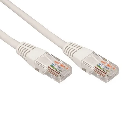 Шнур коммутационный, патч-корд, U/UTP RJ45-RJ45 CAT 5e, PVC, серый, 15м (18-1010)