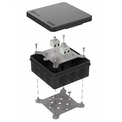 Коробка огнестойкая для о/п двухкомпонентная 60-0303-9005-FR2.5-4 Е15-Е120 100х100х40