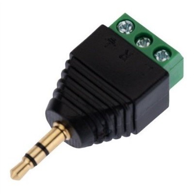 Разъем 3,5мм стерео штекер с клеммной колодкой под винт (14-0440)