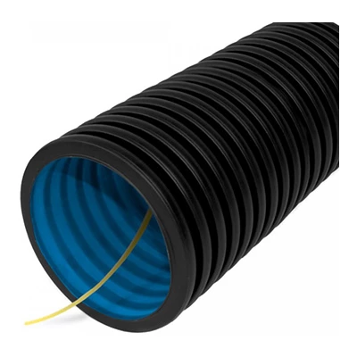 Труба гофрированная двустенная ПНД гибкая стойкая к у/ф не р/гор.д50 (50м/уп) PR15.0139