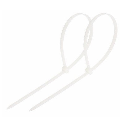 Стяжка кабельная нейлоновая 120x2,5мм, белая (100 шт/уп) (07-0120)