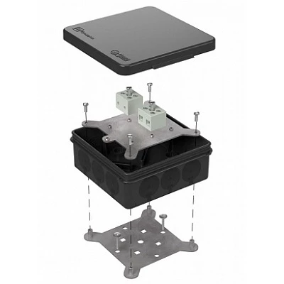 Коробка огнестойкая для о/п двухкомпонентная 60-0303-9005-FR6.0-4 Е15-Е120 100х100х40