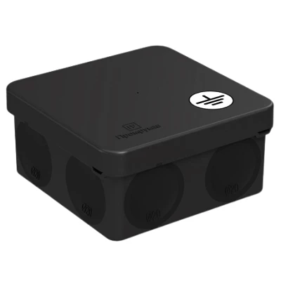 Коробка уравнивания потенциалов (КУП) 60-0300-9005-У для прямого монтажа двухкомпонентная безгалогенная (HF) черная 100х100х50 (66шт/кор) (60-0300-900