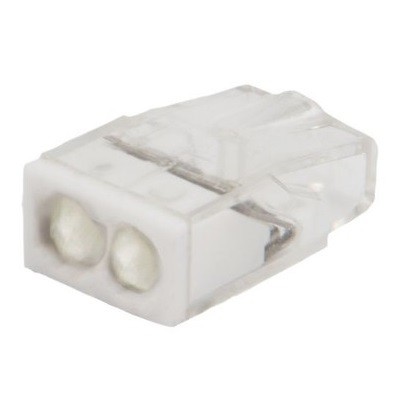 Экспресс-клемма с пастой СМК 2273-242, 2-проводная 0.5-2.5 мм², прозрачная (100 шт./уп.) (07-3216)