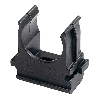 Крепёж-клипса для труб Полистирол черная d40 мм в малой упаковке (10шт/300шт уп/кор) (PR13.0213)