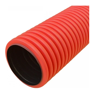 Труба гофрированная двустенная ПНД жесткая тип 450 (SN12) красная d110 мм 6м (36м/уп) (PR15.0069)