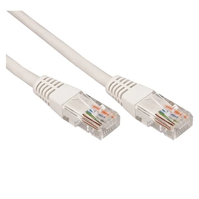 Шнур коммутационный, патч-корд, U/UTP RJ45-RJ45 CAT 5e, PVC, серый, 0,5м (18-1001)