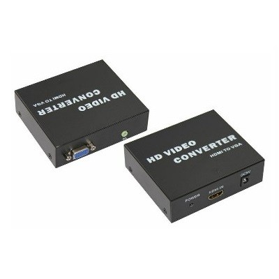 Конвертер HDMI на VGA + шнур стерео 3,5мм, металл (17-6908)