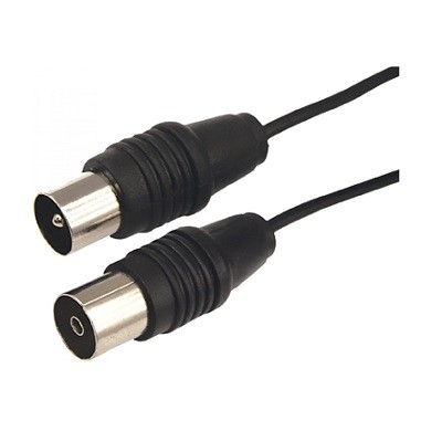 ВЧ-кабель, ТВ-гнездо - ТВ-штекер, 10м, черный (17-5016)